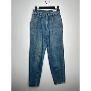Le Soleil High Rise Pleated Mom Jeans Women 9 Blue EUC Vintage 90s Tapered Leg